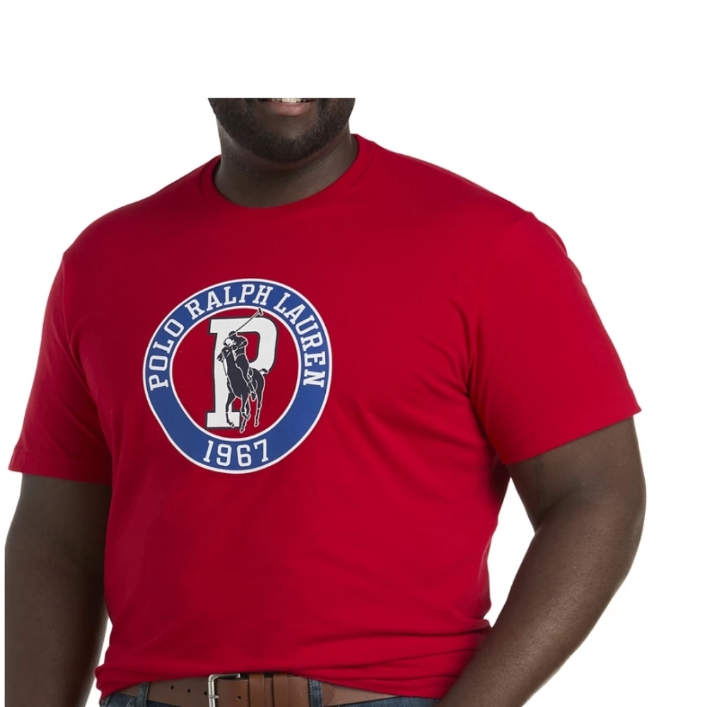 Polo by Ralph Lauren Circle Logo And Signature Pony Red Tee Shirt